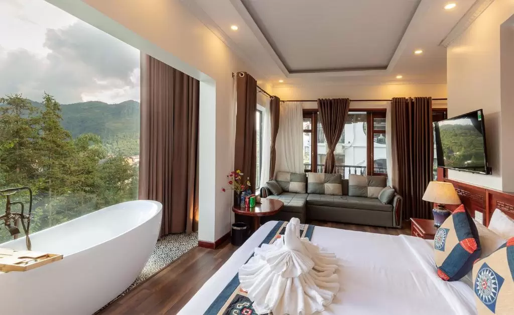 Phòng có bồn tắm Green Villa Sapa