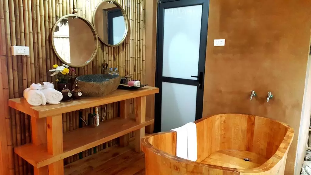 Phòng nghỉ có bồn tắm Sapa Clay House Mountain Retreat