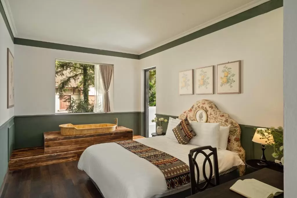 Phòng nghỉ có bồn tắm The Gate Boutique Hotel Sapa